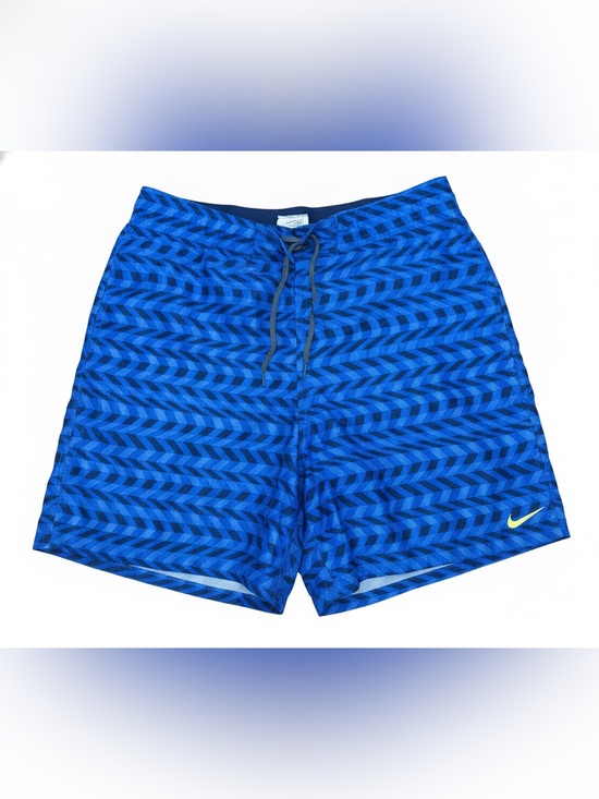 Nike Other - Nike Men’s XL Swim Trunks Blue Geometric Print Drawstring Built-In Support Liner
